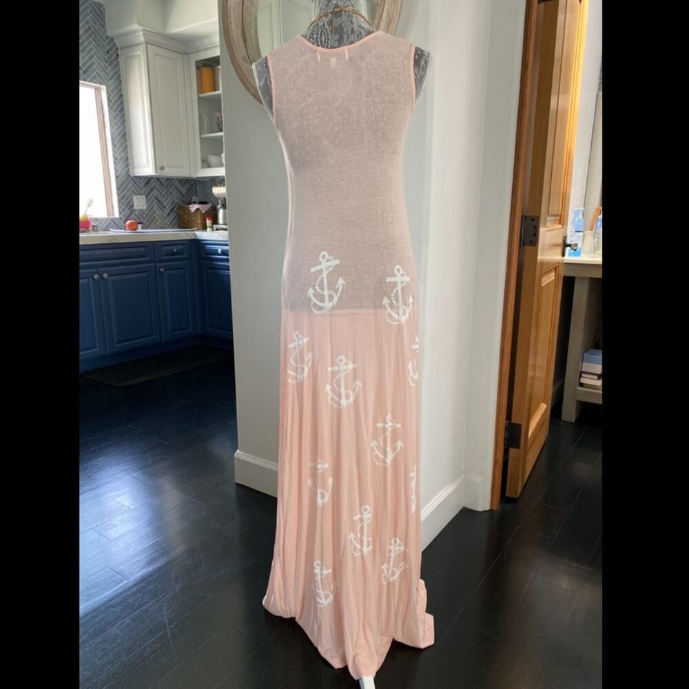 WILDFOX 'Olive Oil' Nautical Anchor Antoinette Yacht Tank Maxi Dress Pink XS - Picture 4 of 7